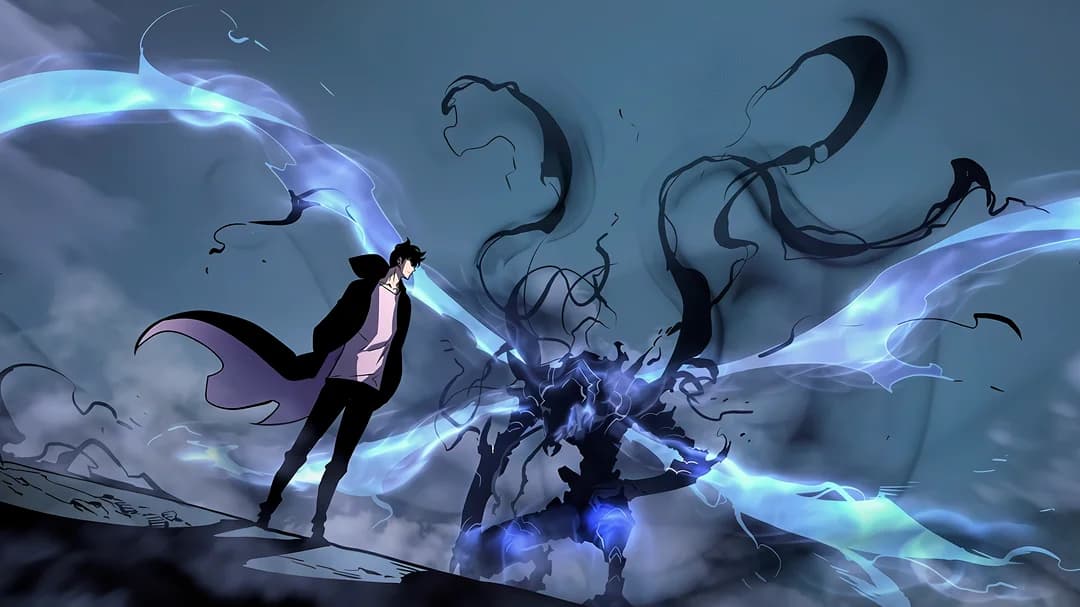 Solo Leveling protagonist Jinwoo with his shadows